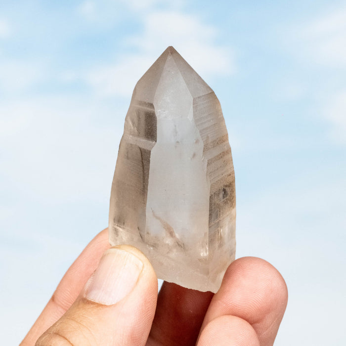 Smoky Lemurian Seed Quartz Crystal 61 g 60x31mm - InnerVision Crystals