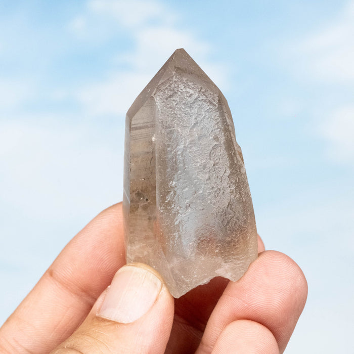 Smoky Lemurian Seed Quartz Crystal 61 g 60x31mm - InnerVision Crystals
