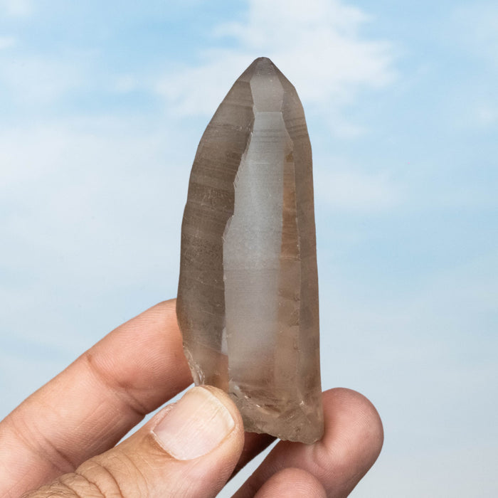 Smoky Lemurian Seed Quartz Crystal 64 g 76x30mm - InnerVision Crystals