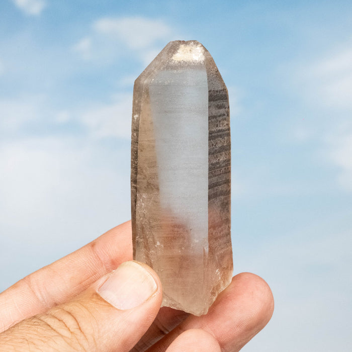 Smoky Lemurian Seed Quartz Crystal 65 g 79x30mm - InnerVision Crystals