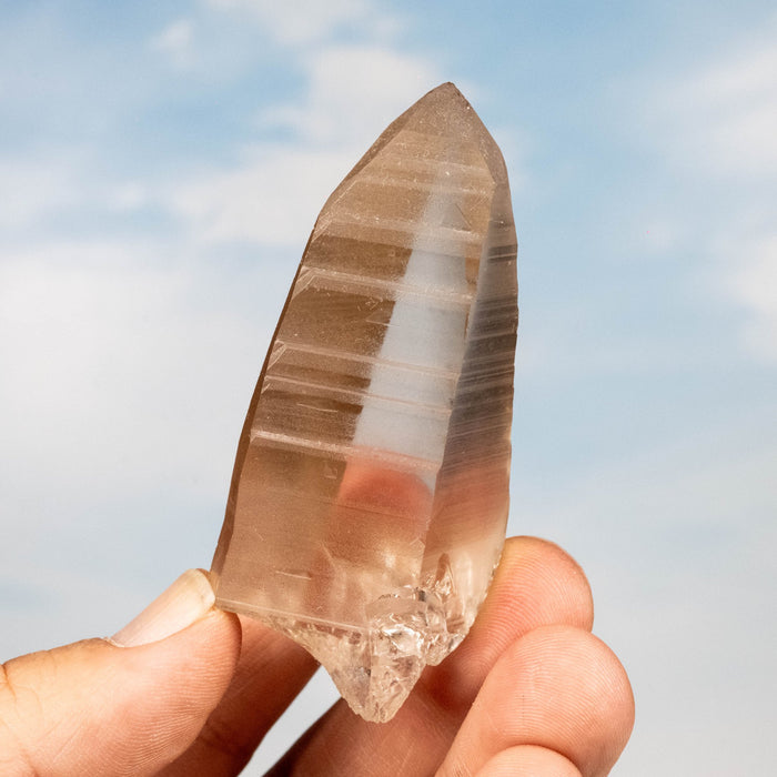 Smoky Lemurian Seed Quartz Crystal 71 g 76x34mm - InnerVision Crystals