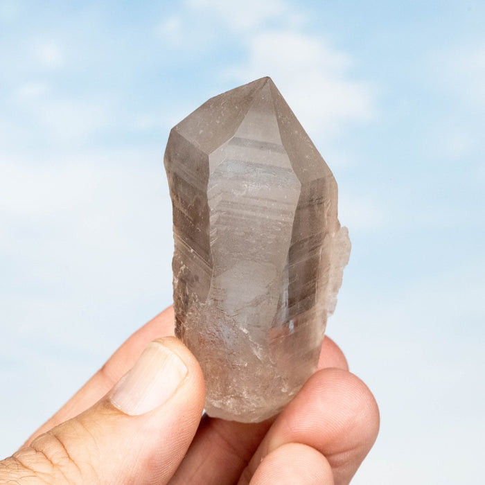 Smoky Lemurian Seed Quartz Crystal 73 g 69x37mm - InnerVision Crystals