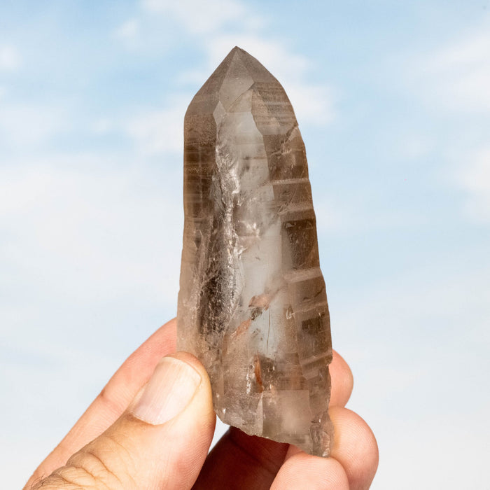 Smoky Lemurian Seed Quartz Crystal 80 g 82x30mm - InnerVision Crystals