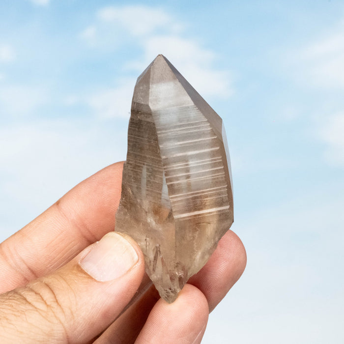 Smoky Lemurian Seed Quartz Crystal 82 g 65x38mm - InnerVision Crystals