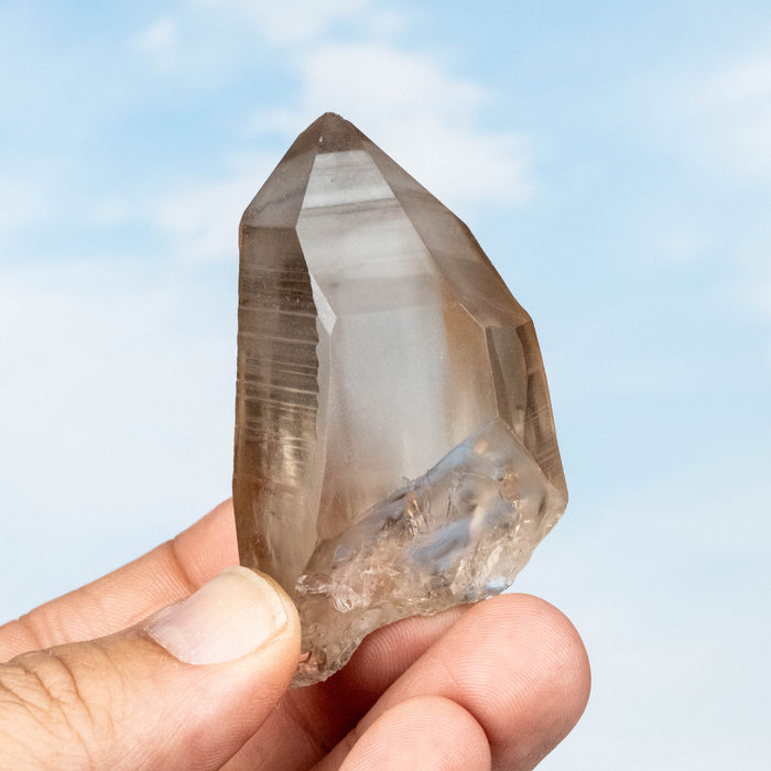 Smoky Lemurian Seed Quartz Crystal 82 g 65x38mm - InnerVision Crystals