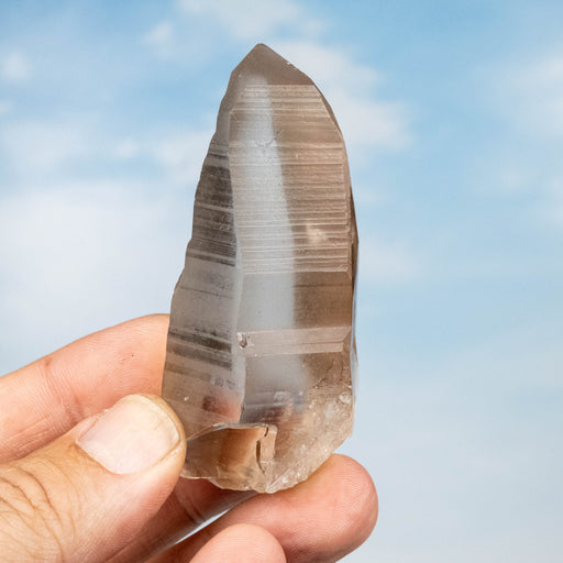 Smoky Lemurian Seed Quartz Crystal 82 g 76x34mm - InnerVision Crystals