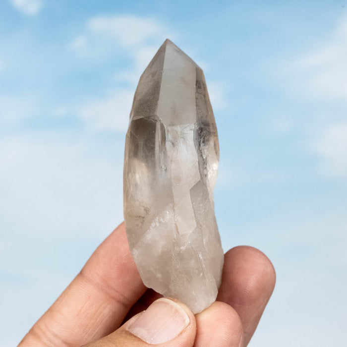 Smoky Lemurian Seed Quartz Crystal 82 g 76x37mm - InnerVision Crystals