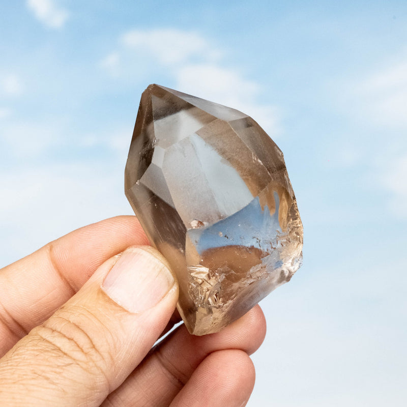 Smoky Lemurian Seed Quartz Crystal 93 g 58x44mm - InnerVision Crystals