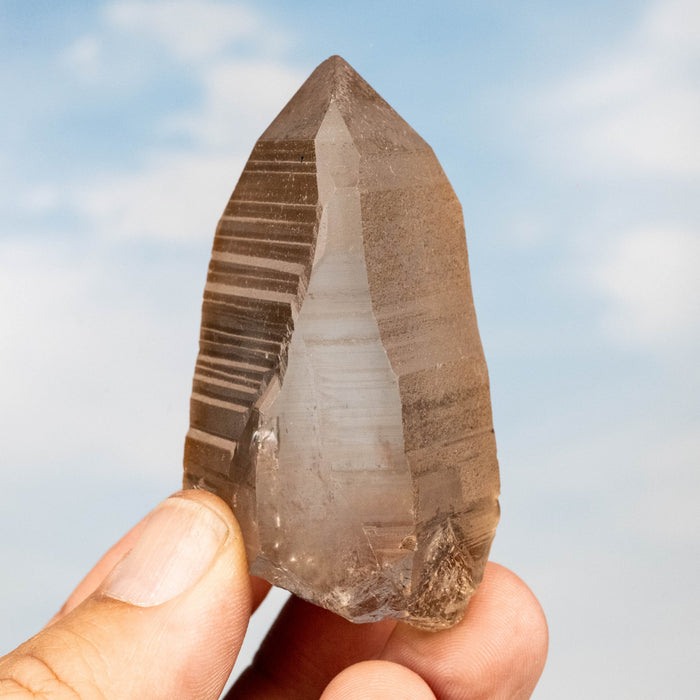 Smoky Lemurian Seed Quartz Crystal 97 g 68x37mm - InnerVision Crystals