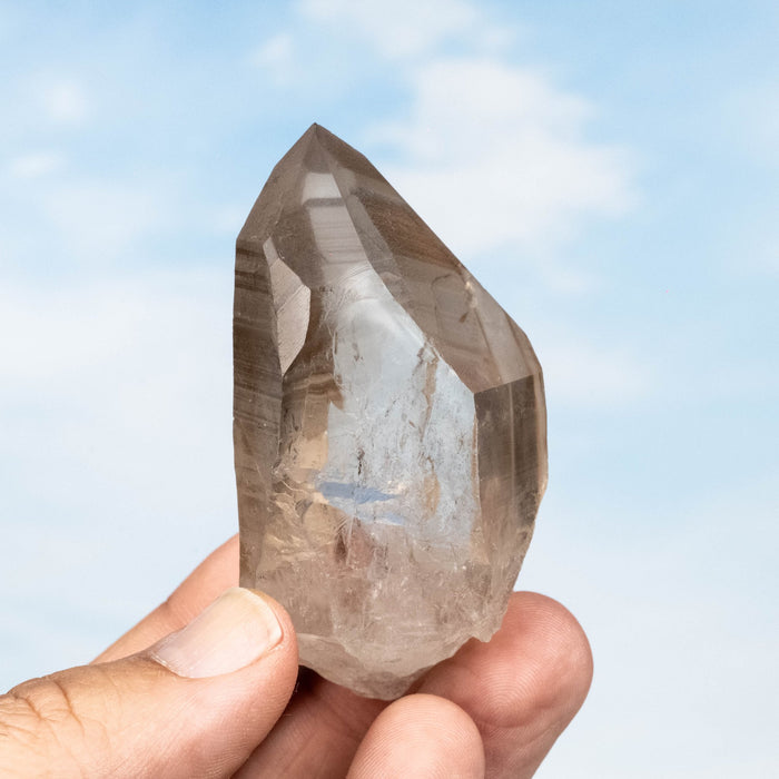 Smoky Lemurian Seed Quartz Crystal 98 g 74x36mm - InnerVision Crystals