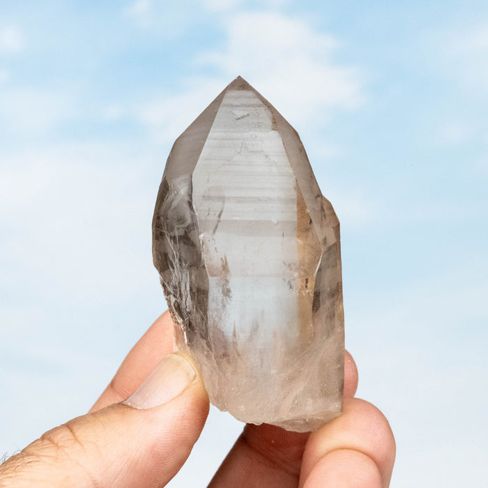 Smoky Lemurian Seed Quartz Crystal 98 g 74x36mm - InnerVision Crystals