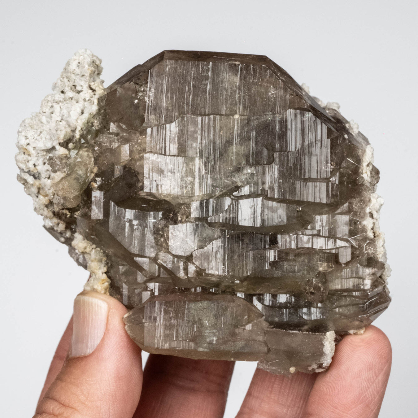 Smoky Quartz Gwindel - Swiss Alps 329 g 87x69mm - InnerVision Crystals