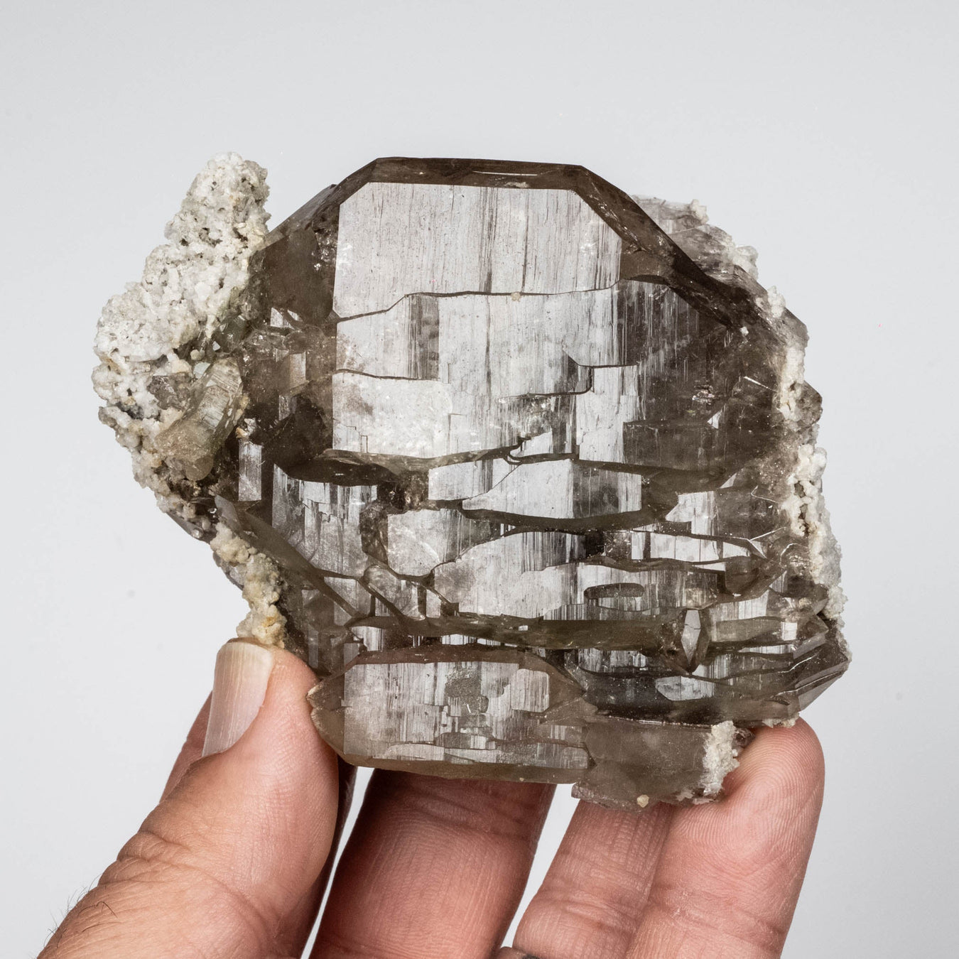 Smoky Quartz Gwindel - Swiss Alps 329 g 87x69mm - InnerVision Crystals