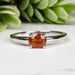 Spessartine Garnet Ring 6x4.5mm Size 7 - InnerVision Crystals