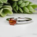Spessartine Garnet Ring 6x4.5mm Size 7 - InnerVision Crystals