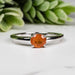 Spessartine Garnet Ring 6x4.5mm Size 7 - InnerVision Crystals