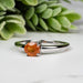 Spessartine Garnet Ring 6x4.5mm Size 7 - InnerVision Crystals