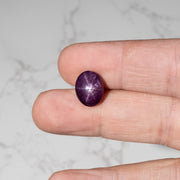 Star Ruby 10.85 ct 13x11mm - InnerVision Crystals