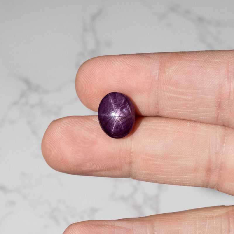 Star Ruby 10.85 ct 13x11mm - InnerVision Crystals