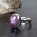 Star Ruby Ring 10x8mm Size 4 - InnerVision Crystals
