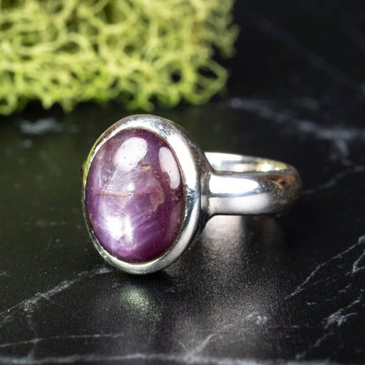 Star Ruby Ring 10x8mm Size 5 .925 Silver - InnerVision Crystals