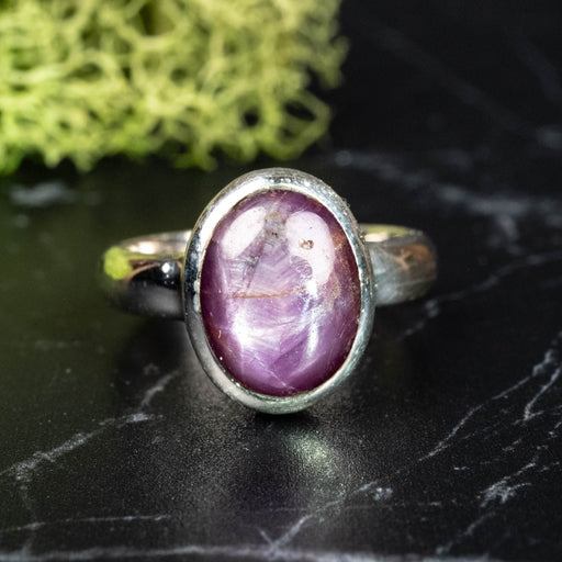 Star Ruby Ring 10x8mm Size 5 .925 Silver - InnerVision Crystals