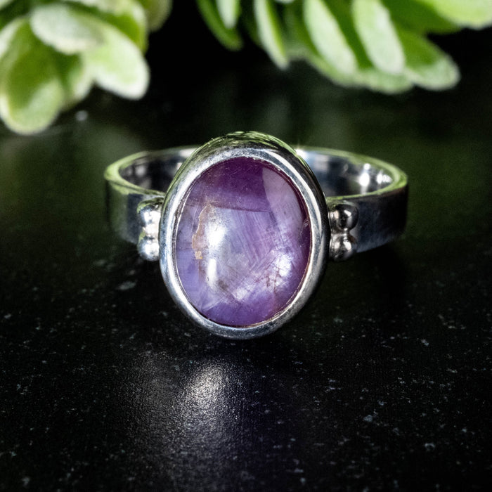 Star Ruby Ring 11x9mm Size 7 - InnerVision Crystals