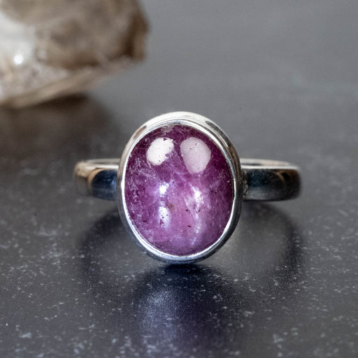 Star Ruby Ring 11x9mm Size 8 - InnerVision Crystals