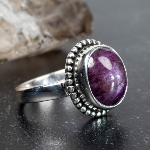 Star Ruby Ring 12x10mm Size 6 - InnerVision Crystals