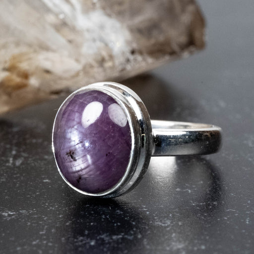 Star Ruby Ring 12x10mm Size 6 - InnerVision Crystals