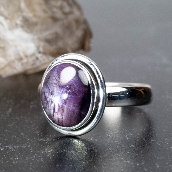 Star Ruby Ring 12x10mm Size 9 - InnerVision Crystals