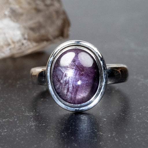 Star Ruby Ring 12x10mm Size 9 - InnerVision Crystals