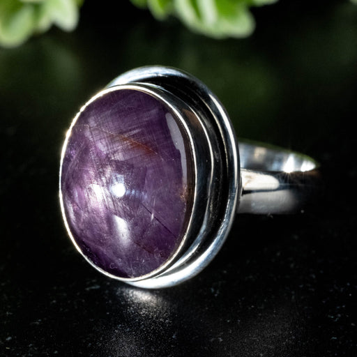 Star Ruby Ring 16x12mm Size 11 - InnerVision Crystals