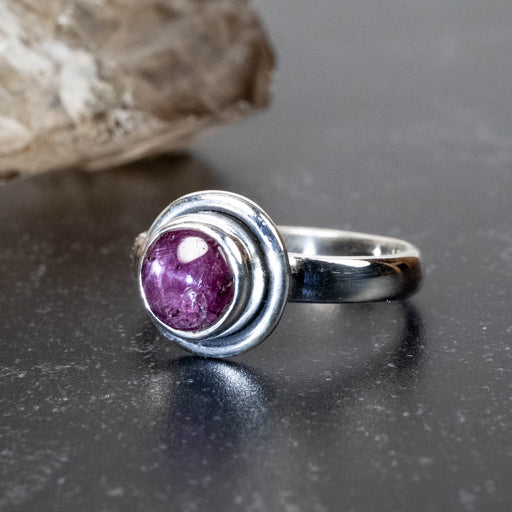 Star Ruby Ring 7mm Size 7 - InnerVision Crystals