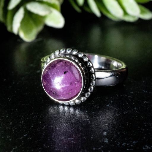 Star Ruby Ring 8mm Size 5 - InnerVision Crystals