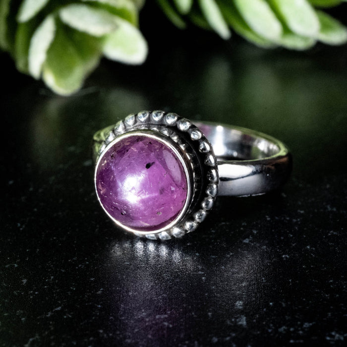 Star Ruby Ring 8mm Size 5 - InnerVision Crystals