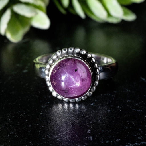 Star Ruby Ring 8mm Size 5 - InnerVision Crystals