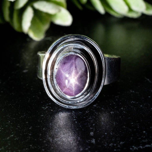 Star Ruby Ring 8x6mm Size 5 - InnerVision Crystals