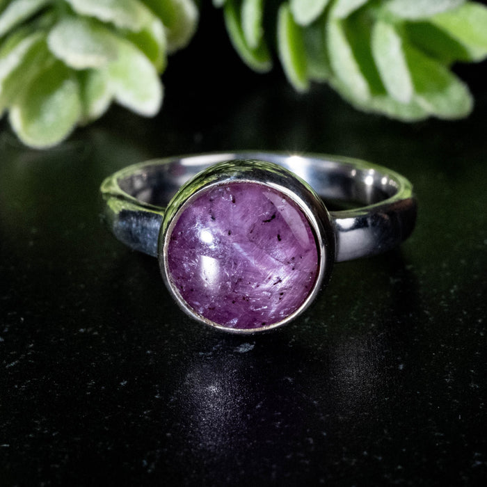 Star Ruby Ring 9mm Size 7 - InnerVision Crystals