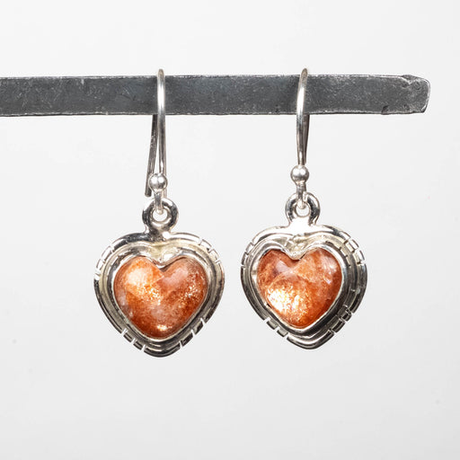 Sunstone Earrings 9mm .925 Silver - InnerVision Crystals