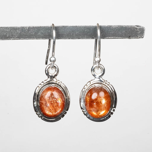Sunstone Earrings 9x7mm .925 Silver - InnerVision Crystals
