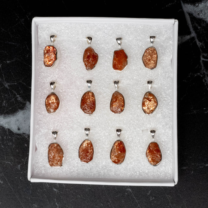 Sunstone Pendant + 18" Chain .925 Silver - InnerVision Crystals