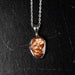 Sunstone Pendant 18mm + 18" Adjustable Chain .925 Silver - InnerVision Crystals