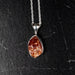 Sunstone Pendant 18mm + 18" Adjustable Chain .925 Silver - InnerVision Crystals