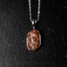 Sunstone Pendant 18mm + 18" Adjustable Chain .925 Silver - InnerVision Crystals