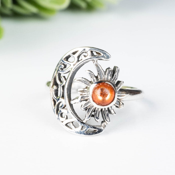 Sunstone Ring 4.5mm Size 5 - InnerVision Crystals