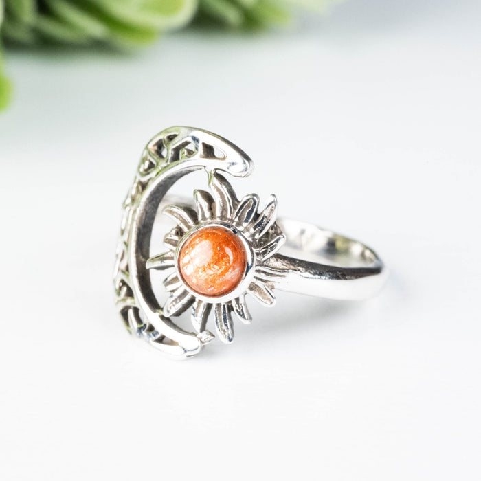 Sunstone Ring 4.5mm Size 5 - InnerVision Crystals