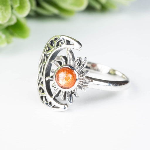 Sunstone Ring 4.5mm Size 8 - InnerVision Crystals