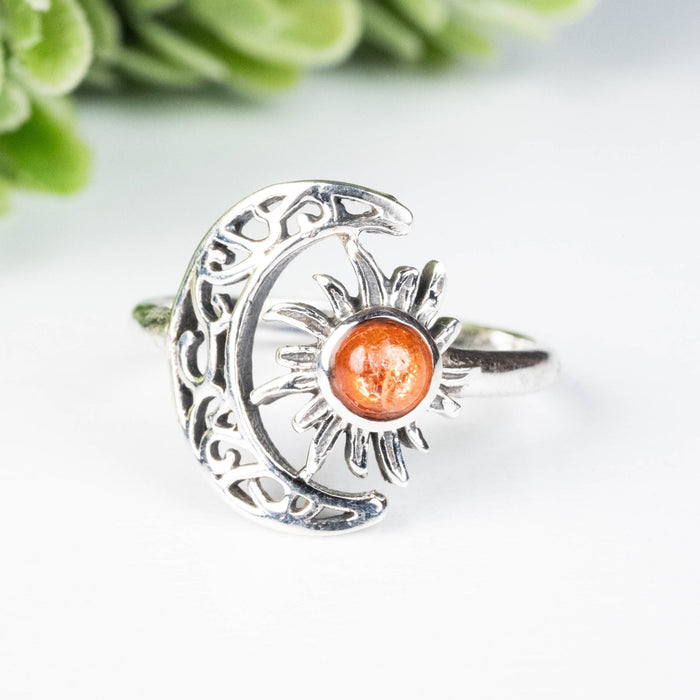 Sunstone Ring 4.5mm Size 8 - InnerVision Crystals