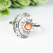 Sunstone Ring 4.5mm Size 8 - InnerVision Crystals